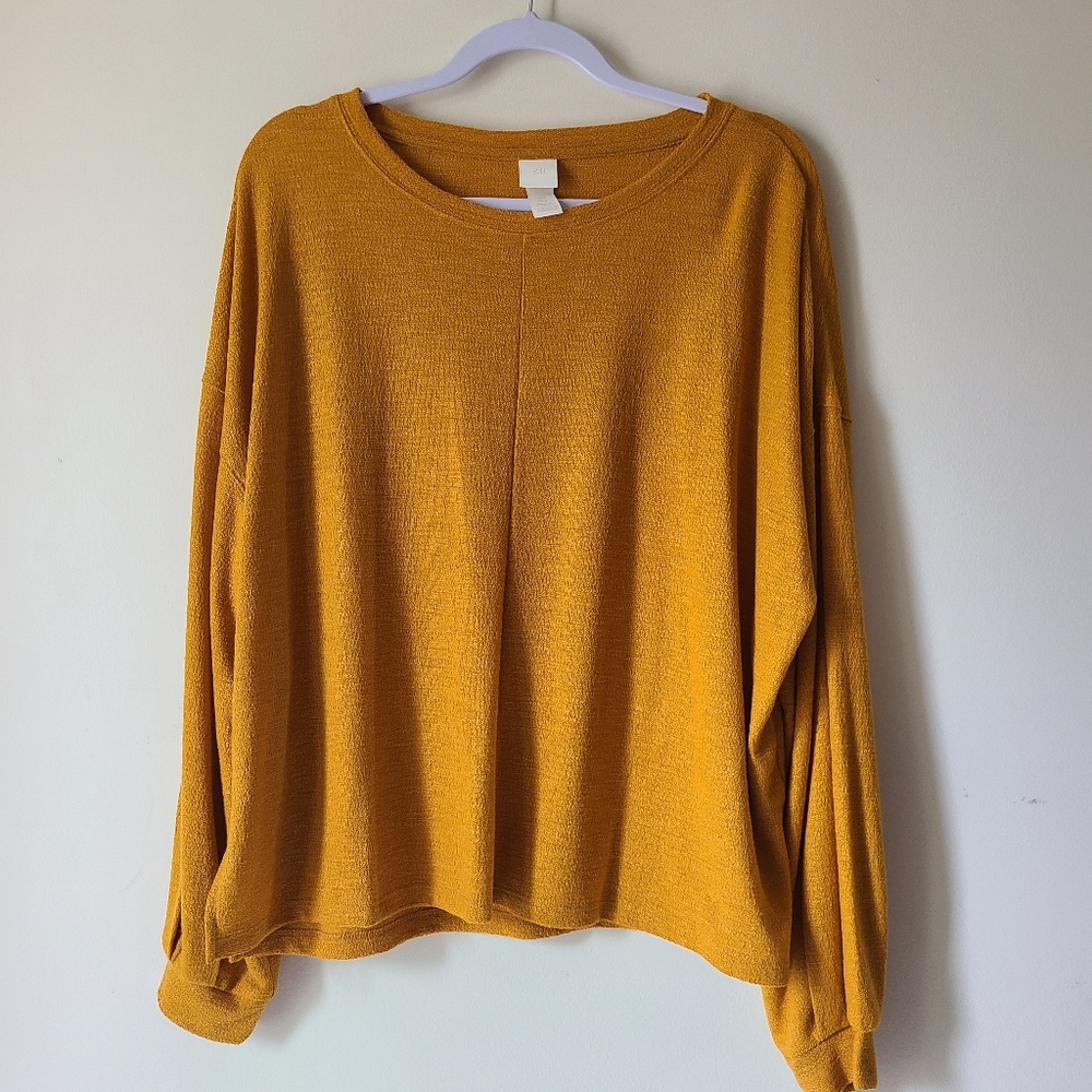 H&M burnt orange long sleeve sweater